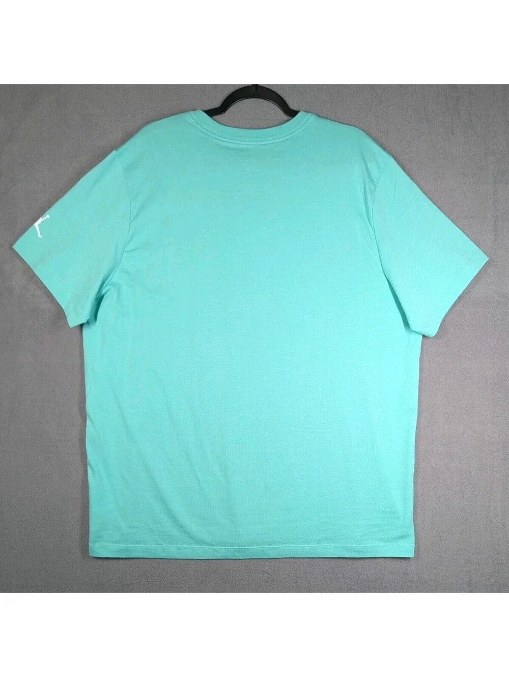 Jordan Mens XXL Aqua White Script Logo Graphic T Shirt Athletic Streetwear